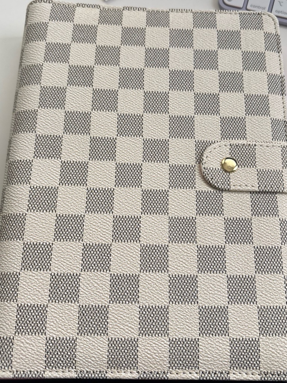 New Cream Checkered journal, planner or organizer.